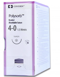 Medtronic Polysorb hechtdraad UL-203 4-0 ongekleurd met CVF-23 naald per 36st. - afbeelding 0