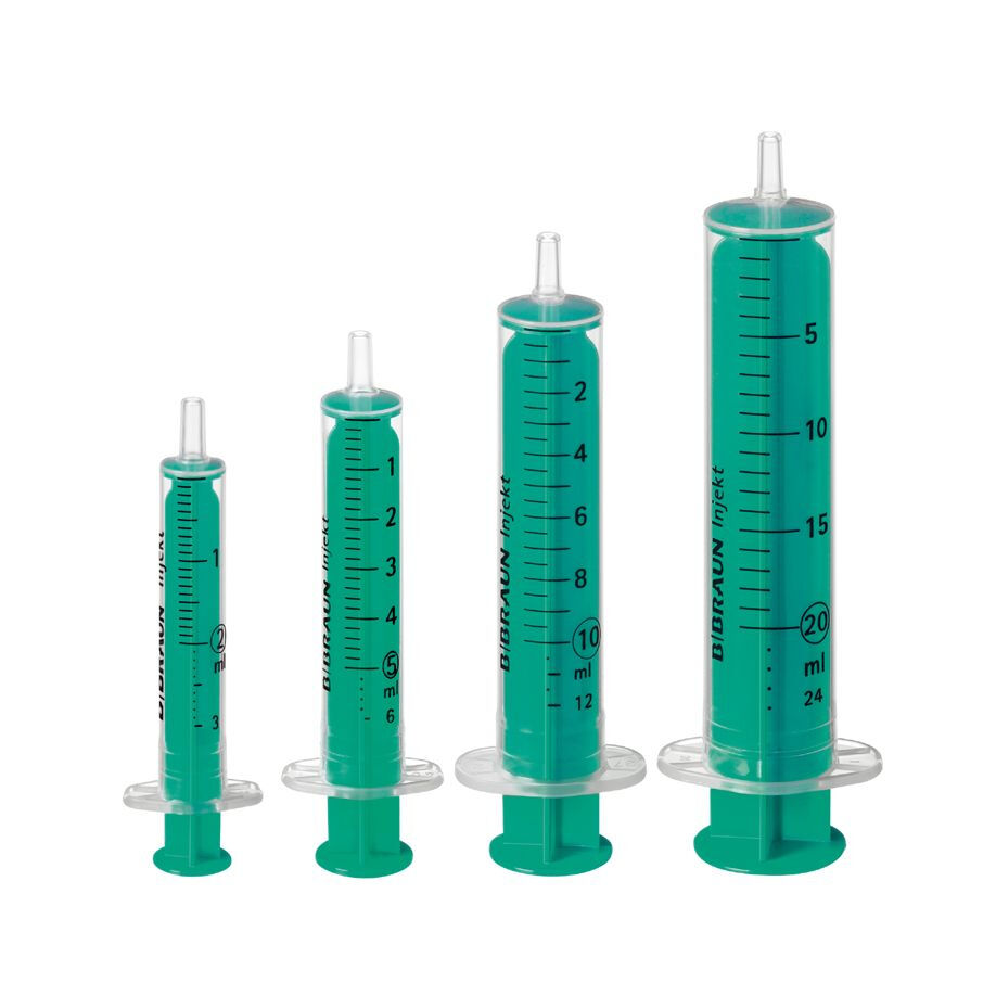 Injectiespuiten BBraun injekt 2 delige 10ml spuit per 100st.
