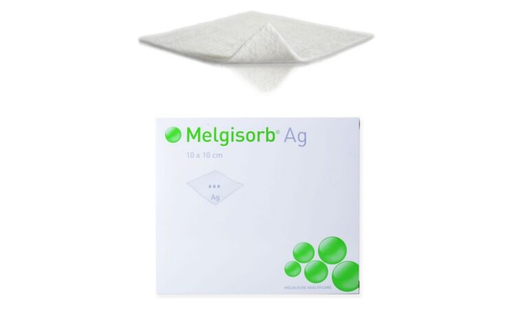 Melgisorb AG alginaatverband met zilver 15x15cm per 10st