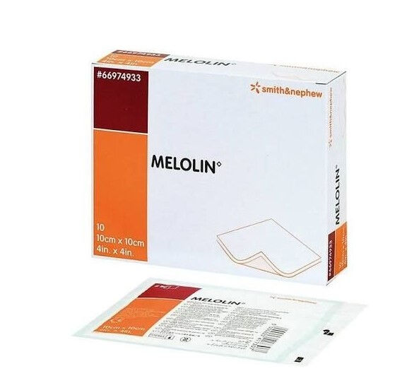 Melolin niet verklevende absorberende steriele kompress 10x10cm per 100st.