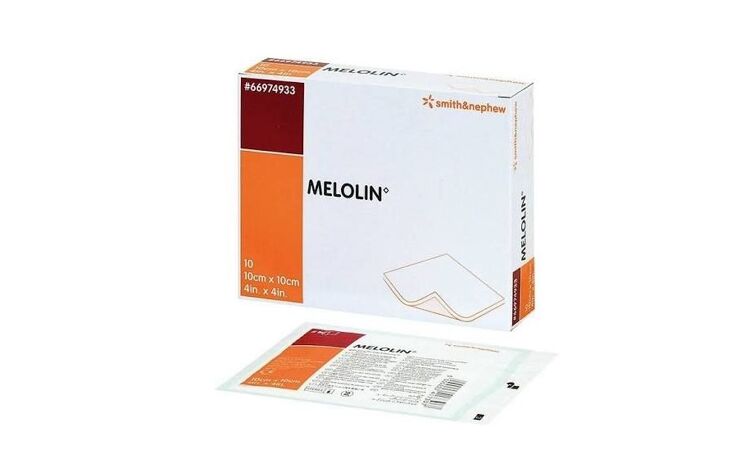  Melolin niet verklevende absorberende steriele wondkompres 5x5cm per 100st.