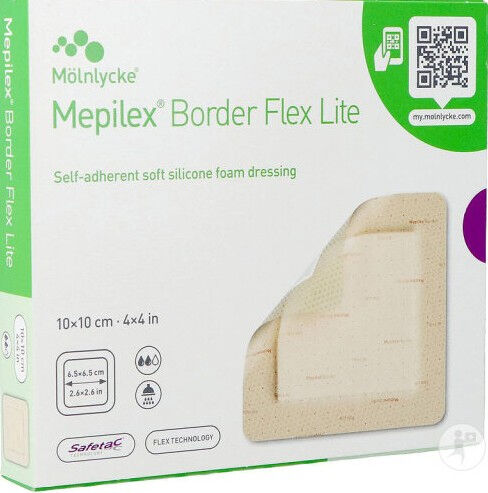 Mepilex Border Flex Lite 10x10 cm - 5 stuks