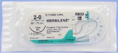 Mersilene hechtdraad R833H 2-0 met SH-plus naald 75cm draad per 36st. - afbeelding 0