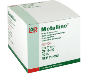 Lohmann Rauscher Metalline drainkompres 6x7cm per 50st. 