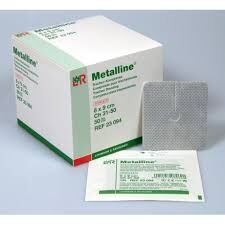 Lohmann Tracheo kompres splitmodel 8x9cm steriel metalline per 50st.