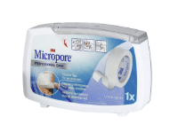 3M Micropore hechtpleister 1,25cmx9,15m 6st met dispenser per 6st.