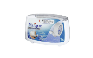 3M Micropore hechtpleister 1,25cmx9,15m 6st met dispenser per 6st.