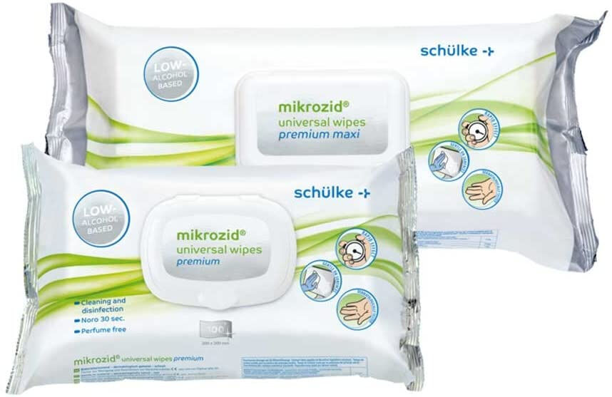 Mikrozid universal wipes alcoholdoekjes premium maxi 25x25cm softpack  80st