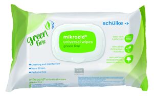 Mikrozid universal wipes alcoholdoekjes green line per softpack 114st.