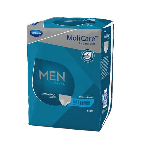 Molicare premium broekje mannen Medium 80-120cm 7 druppels 8st. 