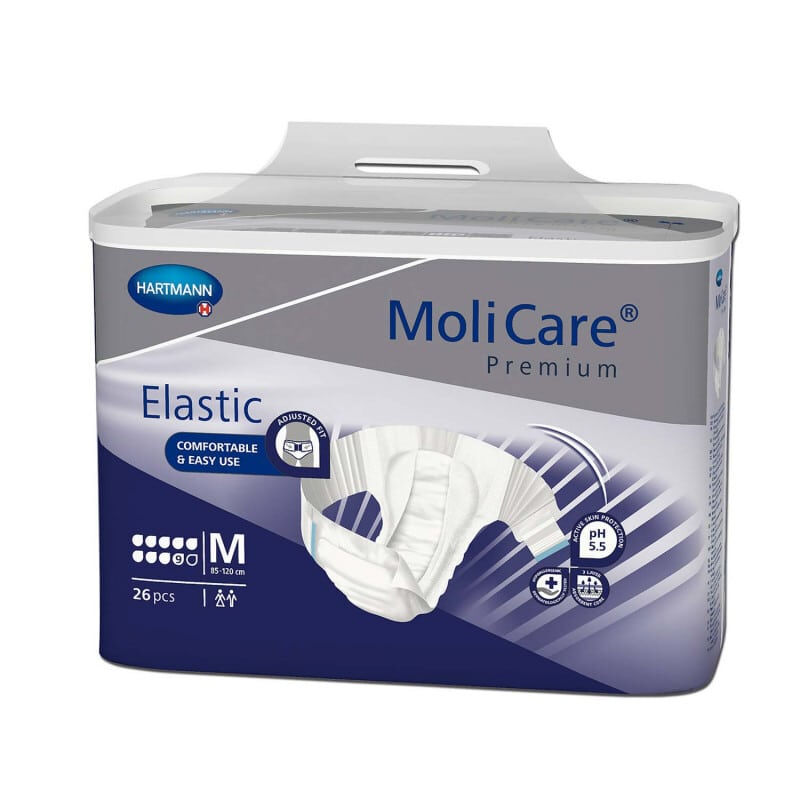 Molicare premium elastic slip Medium  9 druppels 85-120 cm 26st. 