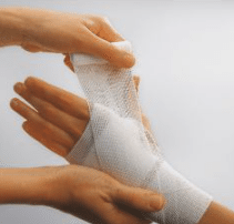 Mollelast 4cm x 4m elastisch niet verklevend fixatiezwachtel per 20st.