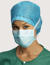 Barrier mondmasker IIR extra protectie anti-wasem met oorlussen blauw per 50st.