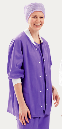 Barrier warm-up jacket ok jasje 3/4 mouw unisoft paars disposable per 48st.