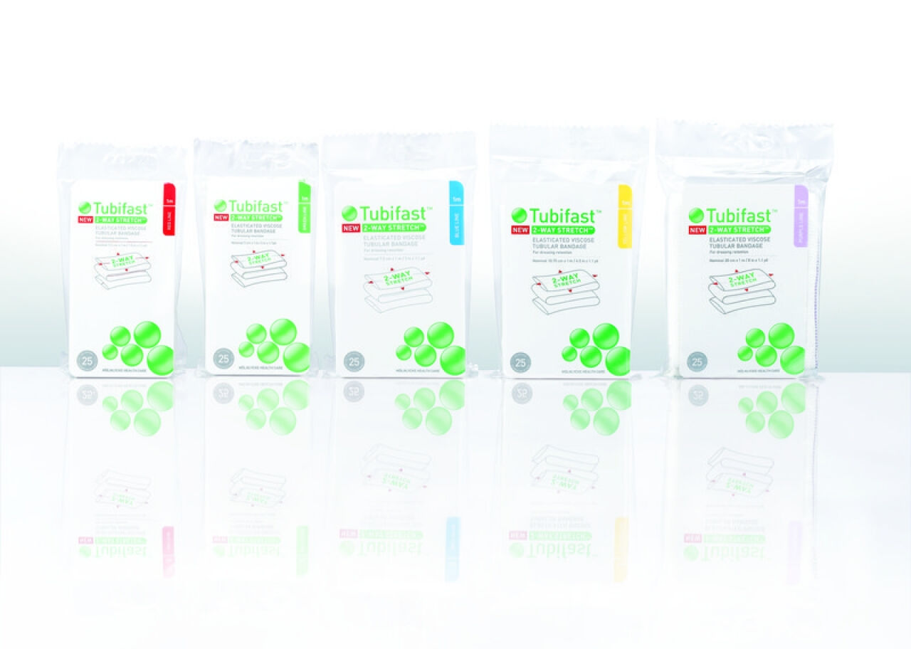 MolnlyckeTubifast 2-Way Stretch Verpakkingen geel, rood, groen, blauw, paars