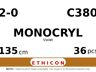 Monocryl C380 hechtdraad - UR-5 2-0 - 135cm - | per 36 st. |