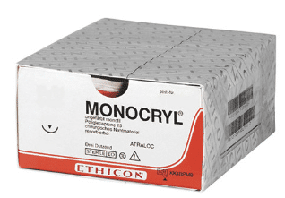 Monocryl plus hechtdraad 3-0 FS2 naald MCP293H 45cm draad per 36st.