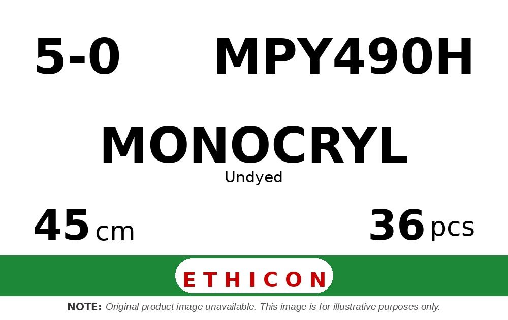 Monocryl MPY490H hechtdraad - P-1 5-0 - 45cm - | per 36 st. |