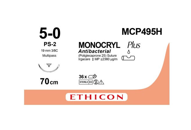 Monocryl Plus Hechtdraad MCP495H 5-0 PS-2 70cm 36ST