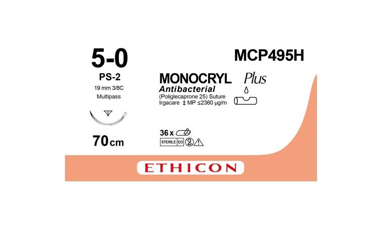 Monocryl Plus Hechtdraad MCP495H 5-0 PS-2 70cm 36ST