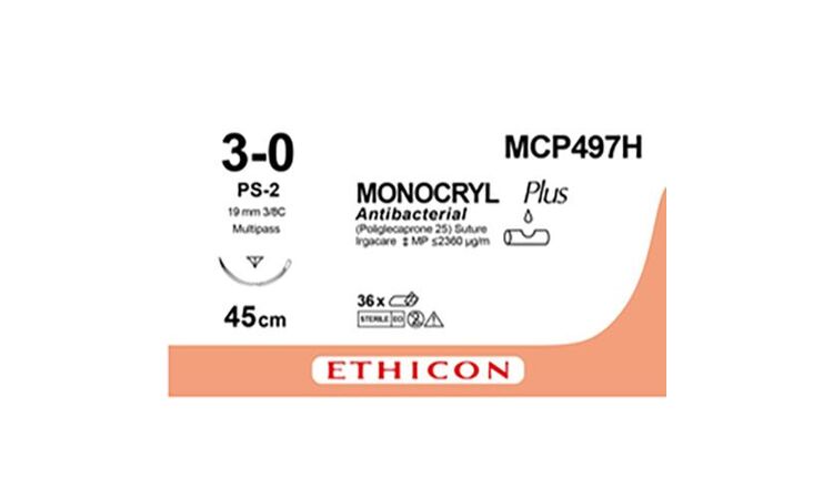 Monocryl Plus Hechtdraad MCP497H 3-0 nldPS-2 45cm 36st.