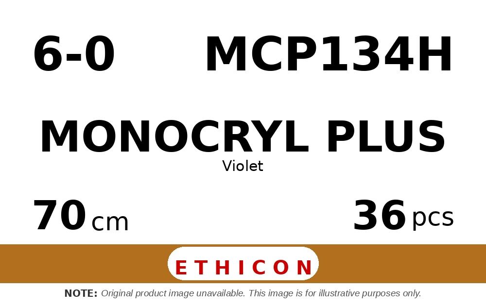 Monocryl Plus MCP134H hechtdraad - TF-1 6-0 - 70cm - | per 36 st. |