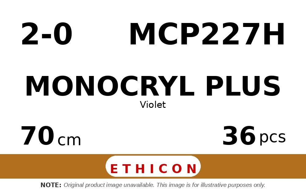 Monocryl Plus MCP227H hechtdraad - MH 2-0 - 70cm - | per 36 st. |