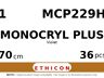 Monocryl Plus MCP229H hechtdraad - MH 1 - 70cm - | per 36 st. |