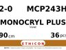 Monocryl Plus MCP243H hechtdraad - SH 2-0 - 90cm - | per 36 st. |