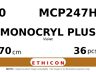 Monocryl Plus MCP247H hechtdraad - MH-1 0 - 70cm - | per 36 st. |