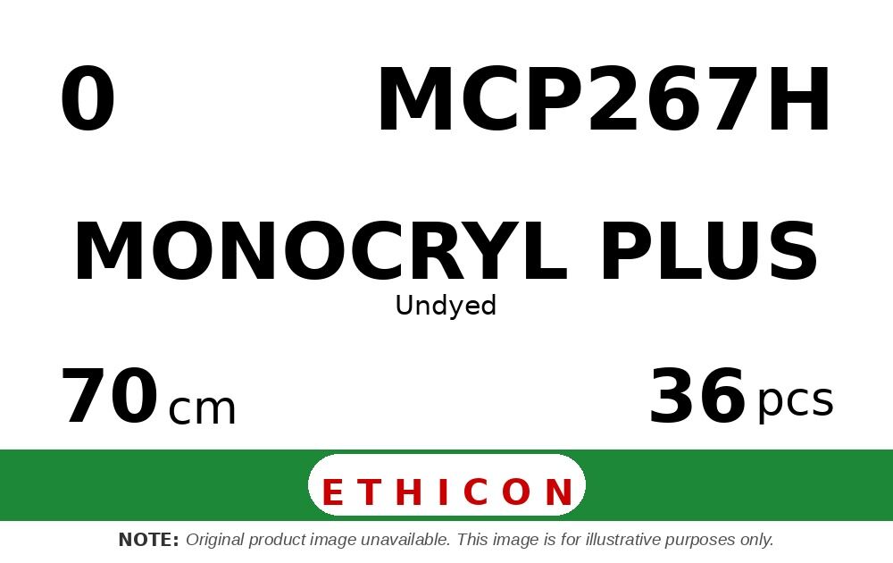 Monocryl Plus MCP267H hechtdraad - CP-1 0 - 70cm - | per 36 st. |