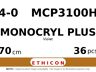 Monocryl Plus MCP3100H hechtdraad - JB-1 4-0 - 70cm - | per 36 st. |