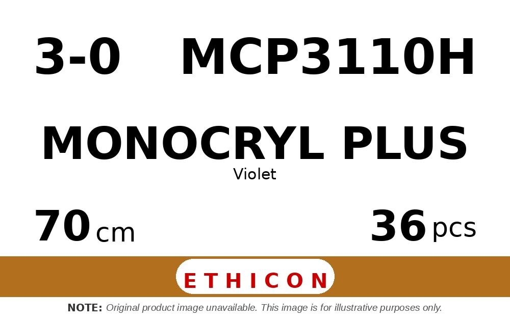 Monocryl Plus MCP3110H hechtdraad - JB-1 3-0 - 70cm - | per 36 st. |