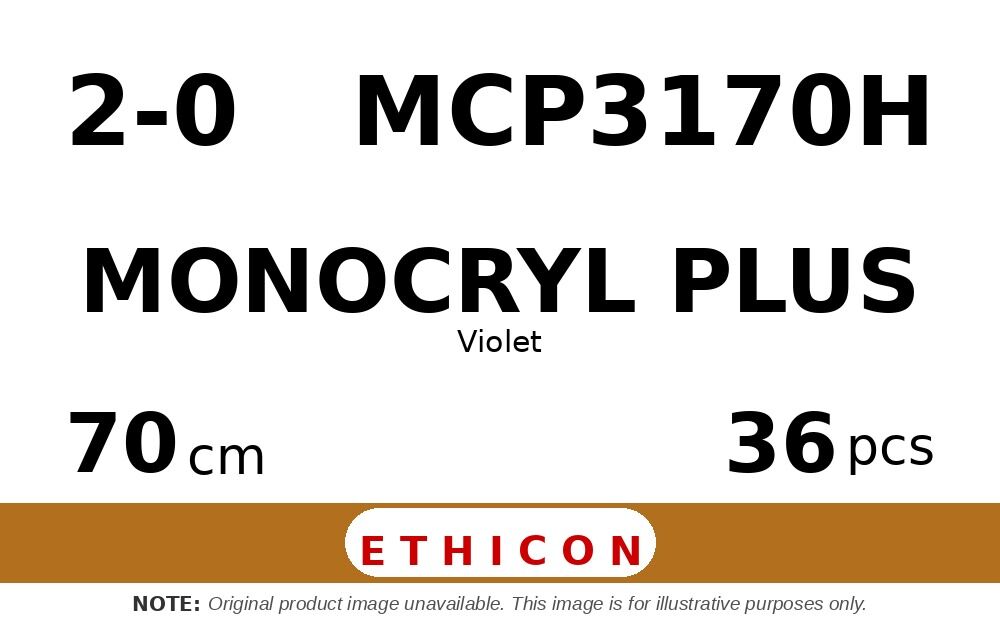 Monocryl Plus MCP3170H hechtdraad - JB 2-0 - 70cm - | per 36 st. |