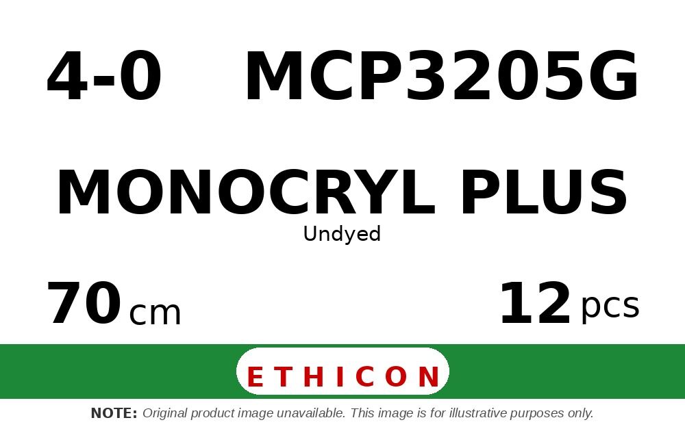 Monocryl Plus MCP3205G hechtdraad - PS-3 4-0 - 70cm - | per 12 st. |