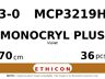 Monocryl Plus MCP3219H hechtdraad - JB-1 3-0 - 70cm - | per 36 st. |