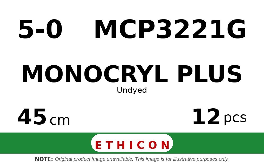 Monocryl Plus MCP3221G hechtdraad - FS-3 5-0 - 45cm - | per 12 st. |