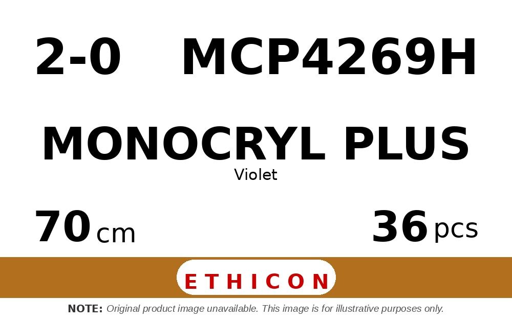 Monocryl Plus MCP4269H hechtdraad - CT-2 2-0 - 70cm - | per 36 st. |