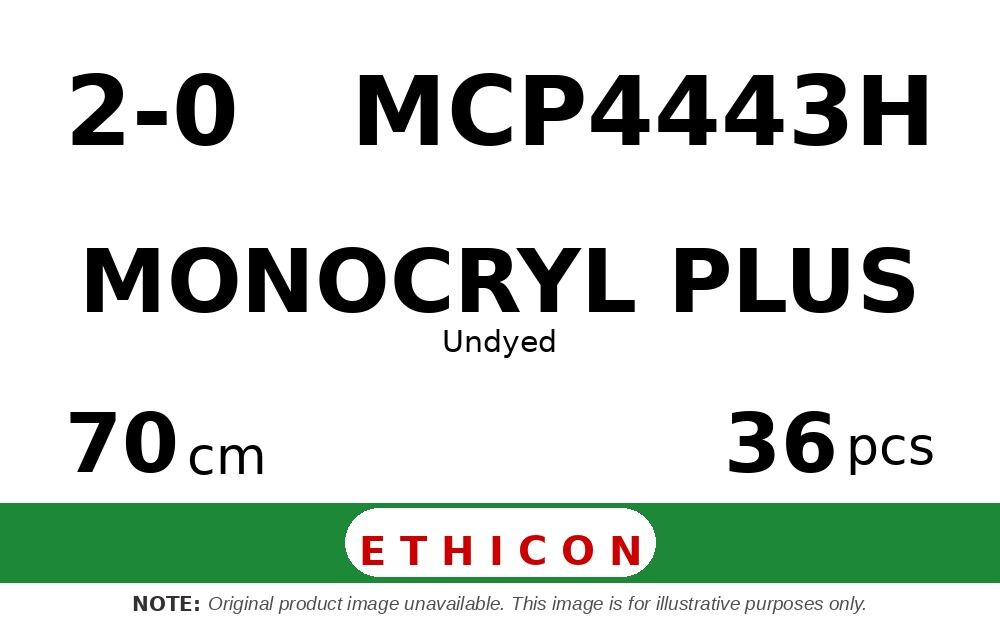 Monocryl Plus MCP4443H hechtdraad - FS-1 2-0 - 70cm - | per 36 st. |