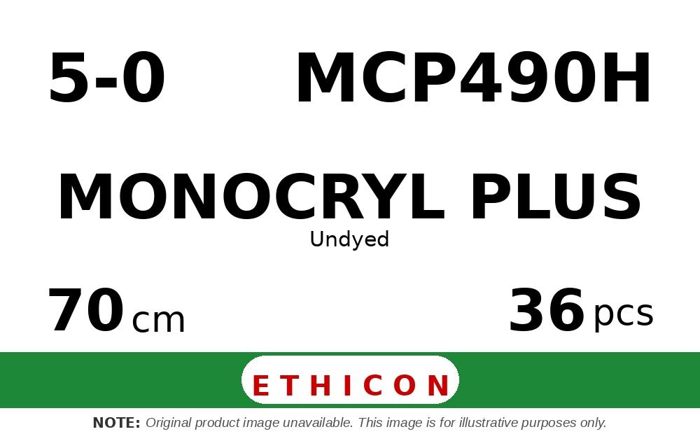 Monocryl Plus MCP490H hechtdraad - P-1 5-0 - 70cm - | per 36 st. |