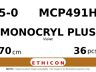 Monocryl Plus MCP491H hechtdraad - P-3 5-0 - 70cm - | per 36 st. |