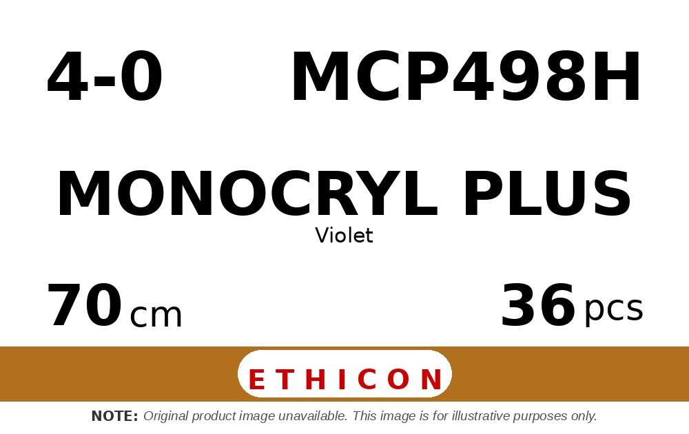Monocryl Plus MCP498H hechtdraad - PS-2 4-0 - 70cm - | per 36 st. |