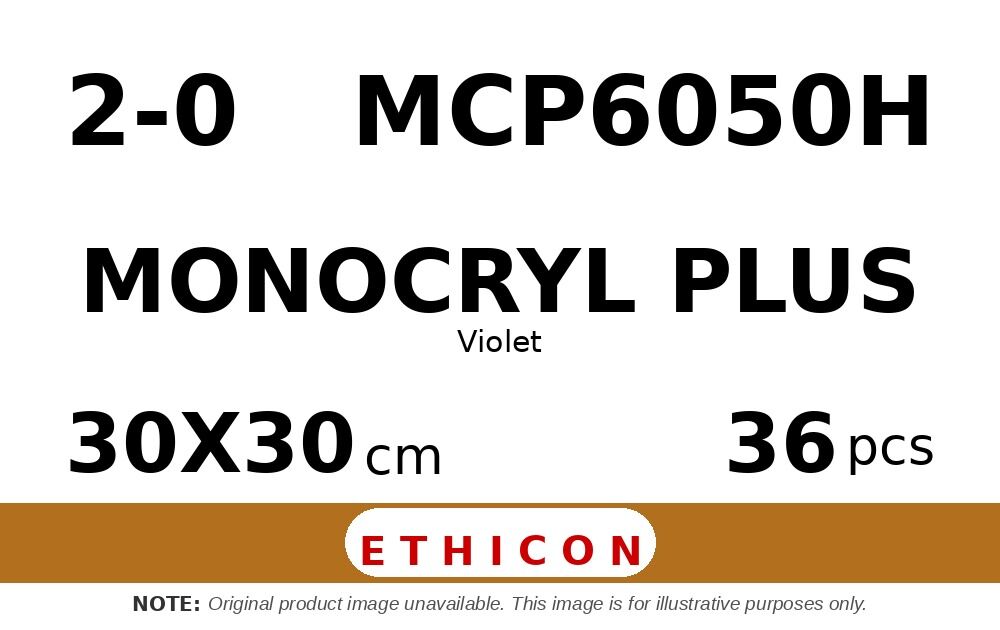 Monocryl Plus MCP6050H hechtdraad - UR-6 2-0 - 30X30cm - | per 36 st. |