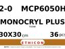 Monocryl Plus MCP6050H hechtdraad - UR-6 2-0 - 30X30cm - | per 36 st. |