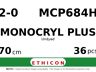 Monocryl Plus MCP684H hechtdraad - PS-1 2-0 - 70cm - | per 36 st. |