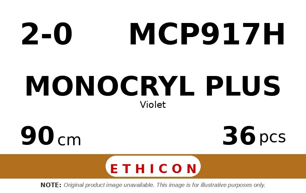 Monocryl Plus MCP917H hechtdraad - V-34 2-0 - 90cm - | per 36 st. |