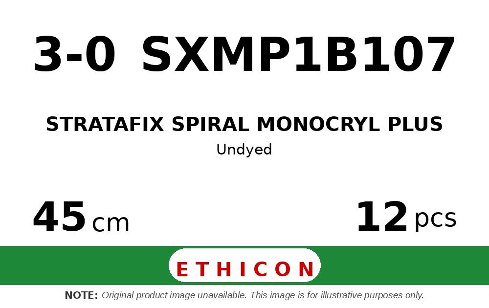 STRATAFIX Spiral Monocryl Plus Suture SXMP1B107 hechtdraad - PS-2 3-0 - 45cm - | per 12 st. | - afbeelding 0