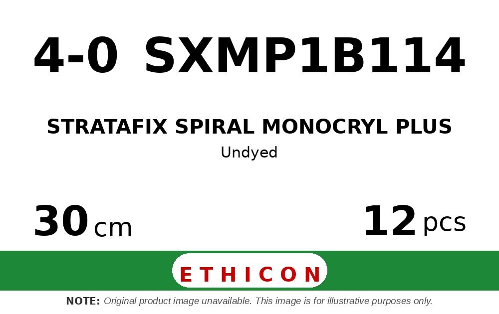 STRATAFIX Spiral Monocryl Plus Suture SXMP1B114 hechtdraad - PS-1 PRIME 4-0 - 30cm - | per 12 st. | - afbeelding 0