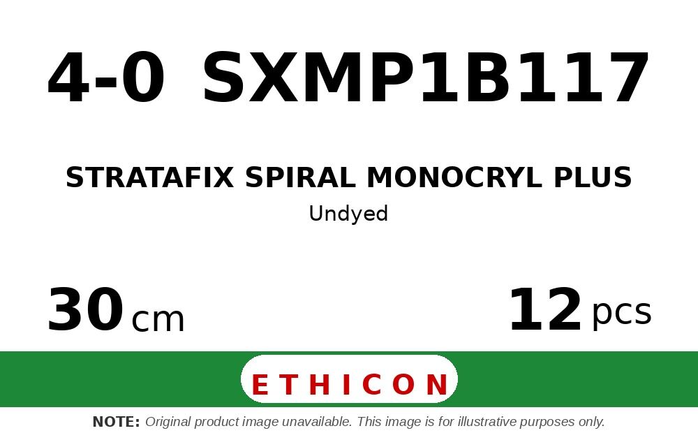 STRATAFIX Spiral Monocryl Plus Suture SXMP1B117 hechtdraad - PS-2 4-0 - 30cm - | per 12 st. | - afbeelding 0