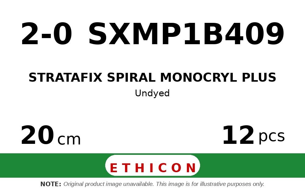 STRATAFIX Spiral Monocryl Plus Suture SXMP1B409 hechtdraad - SH 2-0 - 20cm - | per 12 st. | - afbeelding 0